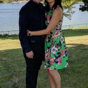 Dress Barn Green Floral Dress